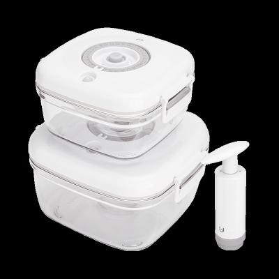 China Vacuum to Improve Nutrition Borosilicate Canned Food Glass Vacuum Food Box with Free Set of Automatic Electric Hand Vacuum Pump Food Container Storage Box for sale