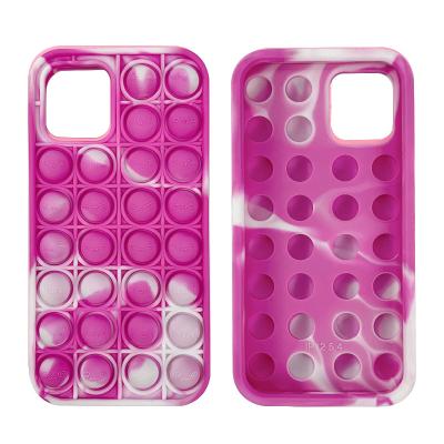 China Shockproof Bubble Wrap Cell Phone Silicone Case For iPhone 12 Case For Kids Teens Fashion One-size-fits-all Toys Case for sale