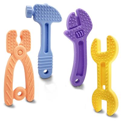 China Toy Free Sample Soft Baby Teether Toys Animal Shape Silicone Teether Teething Toy Maker for sale