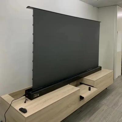 Chine Electric Tension Floor Rising Ambient Light Rejecting Projector Screen 120 Inch ALR UST Projector Screen à vendre