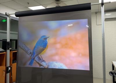 中国 明確で透明なレーザー光線写真スクリーン、Holoscreen 表示/店のための 100 ミクロン 販売のため