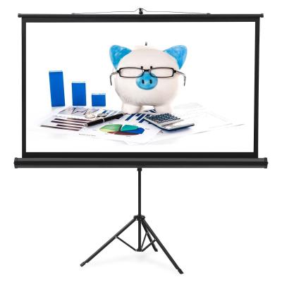 China 178x178cm Tripod Stand Projection Screen Fiberglass Matte White 1.0 Gain for sale