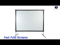 Aluminum Frame Fast Fold Screens 300 Inch 16 : 9 Portable For Outdoor