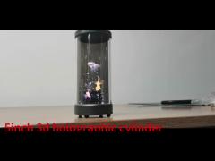 5 inches 3D Hologram Cylinder Transparent Screen Interactive Holograms HoloTube