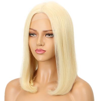 China Blonde 613 Hair 100% Human Hair Bob Wigs Lace Front Straight 100% Hd Lace Frontal Bob Wig for sale