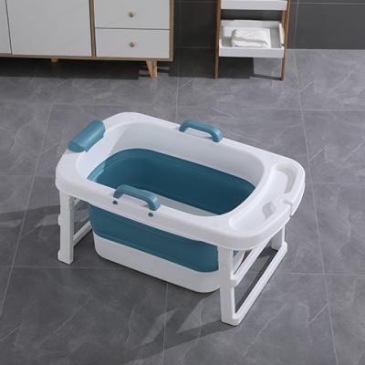 China Popular 90cm Hot Selling Viable Blue Pink Cute Cute Folding Plastic Baby Bathtub for Baby and Kids for sale