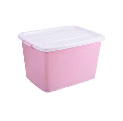 China Pink PP Plastic Universal Clothes Storage Box New Design Stocked Mini Plastic Multi Storage Box for sale