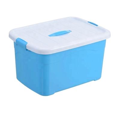 China Customized Modern 27l Under Bed Plastic Storage Boxes Clear Plastic Small Storage Box With Cover for sale