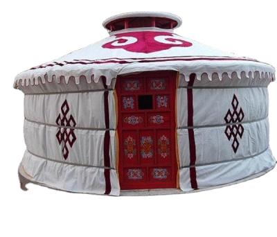 China Diagonal Bracing Type Outdoor Wooden Frame Luxury Mongolian Yurt Tent In Resort 2.8m Diameters for sale