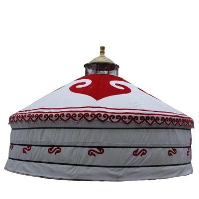 China UV-resistant wooden frame custom white canvas mongolian yurt tent for sale for sale