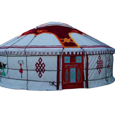 China UV-Resistant 5m Yurt Tent For 5 Person Tent Mongolian Blue Style Yurt Type for sale