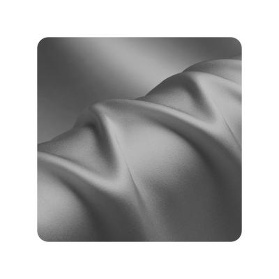 China Breathable Duchess Satin 40mm Silk Satin For Wedding Dresses Silver Gray Color for sale