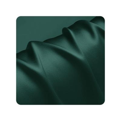 China China 100% Silk Fabric Wholesale 40mm Dark Green Silk Breathable Heavy Solid Charmeuse Mulberry Silk Fabric 100% Silk for sale