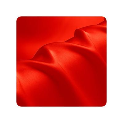 China Breathable Silk Fabric 100% Pure Silk Satin 40mm Charmeuse Silk Fabric For Pajamas Bright Red for sale