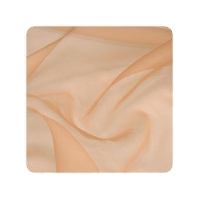 China Breathable 5MM Width 54Inch Orange Color 100% Pure Organza Silk Fabric For Dress for sale