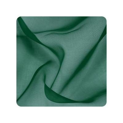 China Breathable Raw Stiff Pure Silk Fabric 140cm Silk Organza Fabric 5mm Gauze Silk Fabric 140cm Width For Dress Green Colors for sale