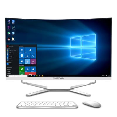 China Core I3 I5 I7 23.8 pulgadas de pantalla curva de juegos de computadora de escritorio todo en un PC para juegos en venta