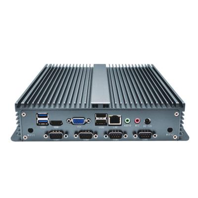 China Full Alu Fanless kleine PC Core I3 I5 I7 2 Lan Vga Hd Embedded Mini Computer Te koop