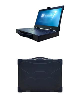 China Hohe Helligkeit LED 17,3 Zoll nach unten Portable Industrial Computer Industrial Dual Al-Legierung robust Laptop zu verkaufen