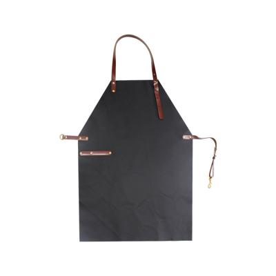 China 100% eco-friendly waterproof leather overall logo cowhide aprons for sale