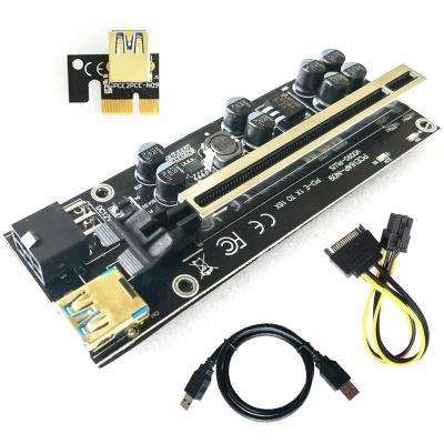 China 8 Riser 16X PCI-E 1X Card 2021 VER PCI PCIE Riser 1X Capacitors NEW PLUS 009S PLUS Metal 009S PLUS Metal for sale