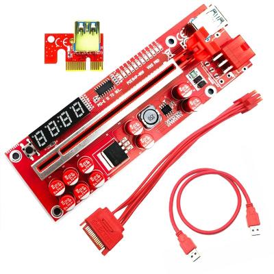 China Temperature Show + Flash LED Temperature Show + PRO PCI-E PCIE LED V013 Flash Red Riser Better Than PRO 012 013 Temperature PLUS VER 009S 009C 010X 010S 011 Display for sale