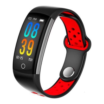 China Q6 Wristband Blood Pressure Pulse Step Pedometer Leather Smart Watch IP68 For Xiaomi Huawei Honor PK MI Band 3 4 for sale