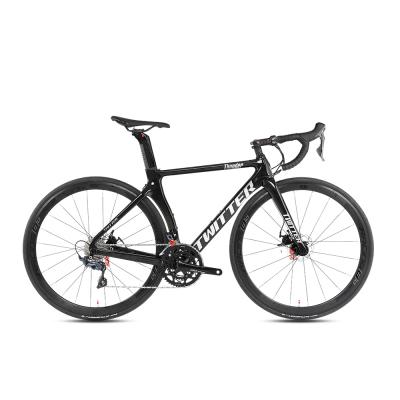 China Hot Selling Carbon Fiber Twitter Thunder 700C Carbon Road Bike Disc Brake SORA R3000-18Speed ​​Road Bicycle for sale