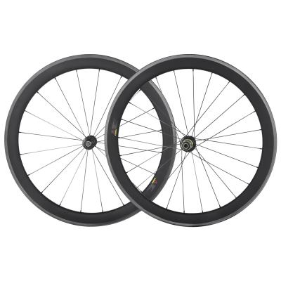 China Road Bikes 700C Carbon Fiber Wheel Set Anvil Carbon Wheels Road Bike Cycling Bicycle Wheelset for sale