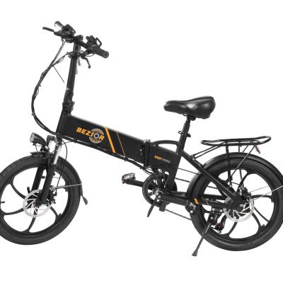 China Ready For Boat BEZIOR M20 Foldable Portable Electric Bicycle 10.4Ah 350W Motor Power 20inch Aluminum Alloy Wheels 7 Speed ​​e Bike for sale