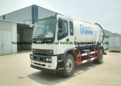 China ISUZU Septic Vacuum Trucks / Sewer Suction Truck Euro 5 Engine 205HP for sale