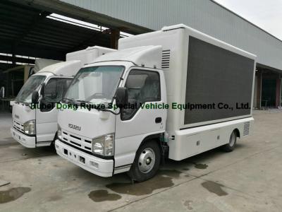 China ISUZU LED Display Mobile Advertising Trucks , Full Color LED Screen Truck for sale