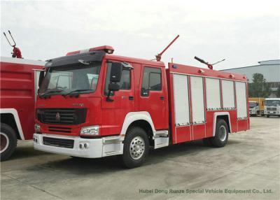 China Feuerbekämpfungs-LKW Howo 4x2 mit 1000 Liter-trockenes Pulver-Höchstgeschwindigkeit 102km/h zu verkaufen