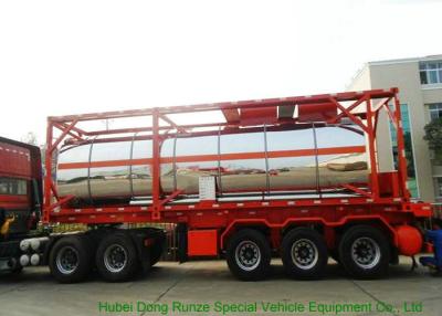 China 30FT Stoom die het Geïsoleerde Staal van Stanless van de Tankcontainer voor Fosforzuur H3PO4 verwarmen Te koop