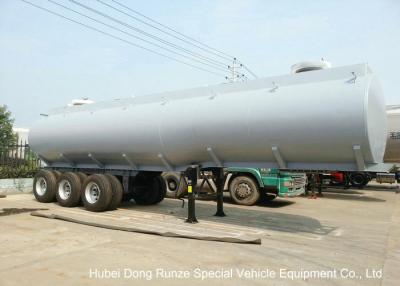 China Steel Lined PE Road Chemical Tank Trailers For Transport Bleach , Hydrochloric Acid for sale