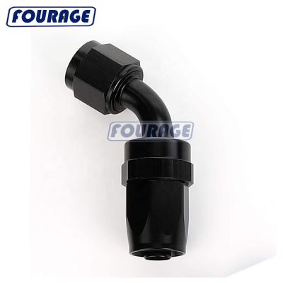 China Universal Automobile Racing Parts 60 Degree Elbow Aluminum Fuel Line Swivel Hose End Fittings for sale