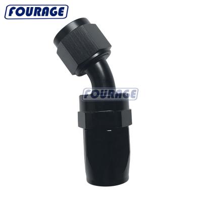 China Universal Automobile Racing Parts 30 Degree Elbow -6 AN6 Aluminum Fuel Line Swivel Hose End Fittings for sale