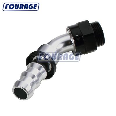 China For Oil Cooler / Good For Setrab Cooler Car Part 45 Degree AN6 To M22x1.5 Anodized Aluminum Push On Oil Cooler Swivel Hose End Mount Adapter for sale