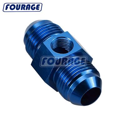 China Automotive Automotive Aluminum Coupling / Straight Coupler Male A Spindle Union Adapter With 1/8 NPT Pressure Sensor Gauge Gauge Port for sale