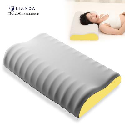 China New Anti-Static Patent Design Comfortable Good Sleep Hotel B Shaped Memory Foam Contour Pillow For Neck Pain for sale