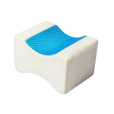 China Anti-Apnea Sciatic Nerve Pain Relief Silicone Gel Memory Foam Knee Pillow Cooling Leg Hip Alignment For Side Sleepers for sale