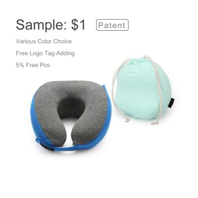 China Anti-Apnea Massage Travel Neck Pillow Memory Foam Wholesales Organic Hypoallergenic Car Neck Rest Pillow 100% for sale