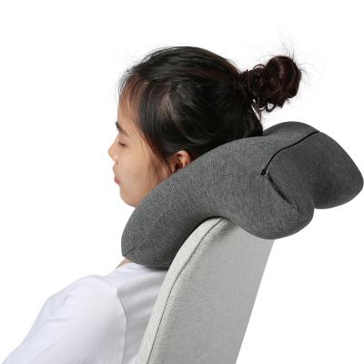 China Anti-Apnea Newly Designed Leg Rest Nap Neck Supporting Ergonomic Orthopedic Inflatable Cutout Neck Support Travel Washable Pillow for sale