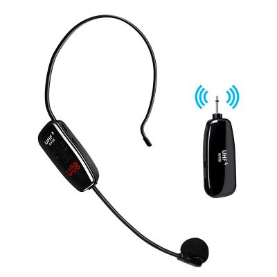 China Wireless MIC Headset Microphone LED Digital Display Head Microphone Wireless Headset For Fitness Amplifier,Mic Speaker,PA System for sale