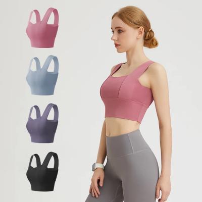 China Wholesale Breathable Women Sports Bra Sports Wear Seamless Lift Up Padded Fitness Yoga Bra for sale