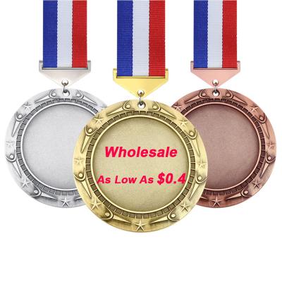 China Custom Europe and America LY Blank Souvenir Award Sport Blank Medals Spot Wholesale Factory Supply Medals for Sublimation and Ribbons for sale