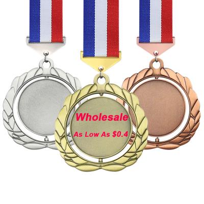 China Wholesale Europe and America LY blank medals factory spot custom hollowed rotation insert blank medal champions league sports medal wholesale for sale