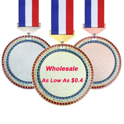 China Europe and America LY Blank Medals Custom Design Sublimation Finisher Honor Sports Medal With Ribbon Medaglia Medal for sale