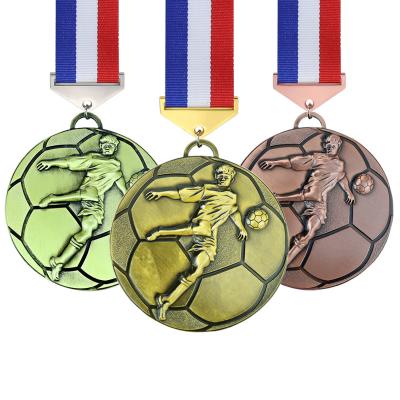 China Wholesale Cheap Sublimable 3D Metal Sports Soccer Medals Factory Supply Spot Soccer Medals from Europe and America LY for sale