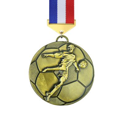 China Custom Europe and America LY Football Medals Soccer Trophies Medal 1 and 2 Place Sport Medals for sale